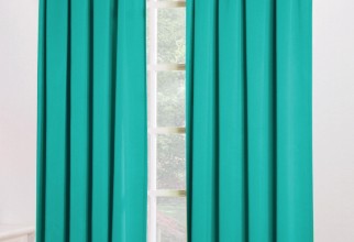 750x1204px Turquoise Window Curtains Picture in Curtain