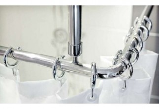 600x600px U Shaped Shower Curtain Rod Picture in Curtain