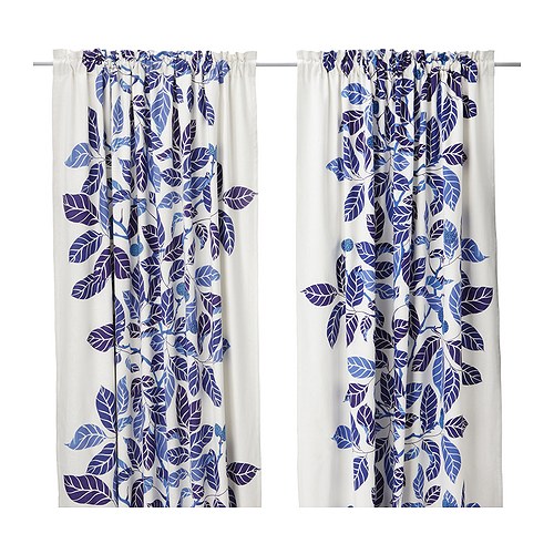 White And Blue Curtains in Curtain