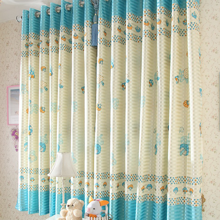 Yellow And Blue Curtains in Curtain