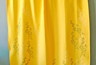 1326x1500px Yellow Print Curtains Picture in Curtain
