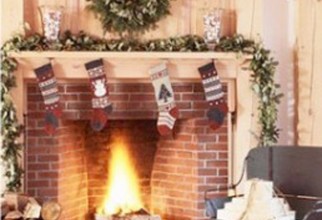 1024x1361px Fireplace Christmas Decorations Ideas Picture in Fire Place