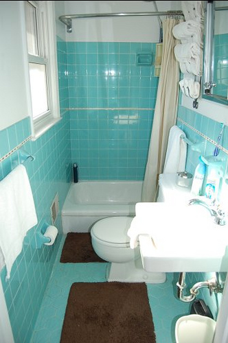 Turquoise Bathroom in Bathroom