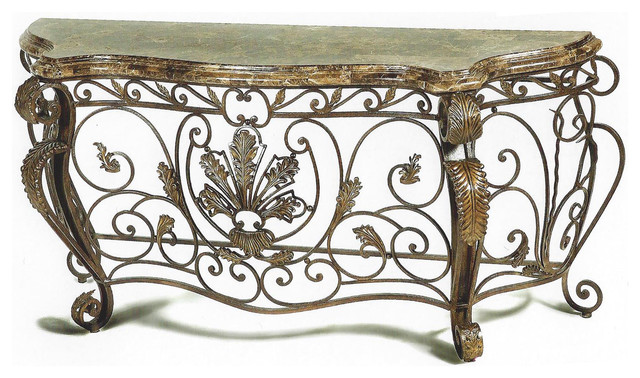 Wrought Iron Foyer Table in Foyer