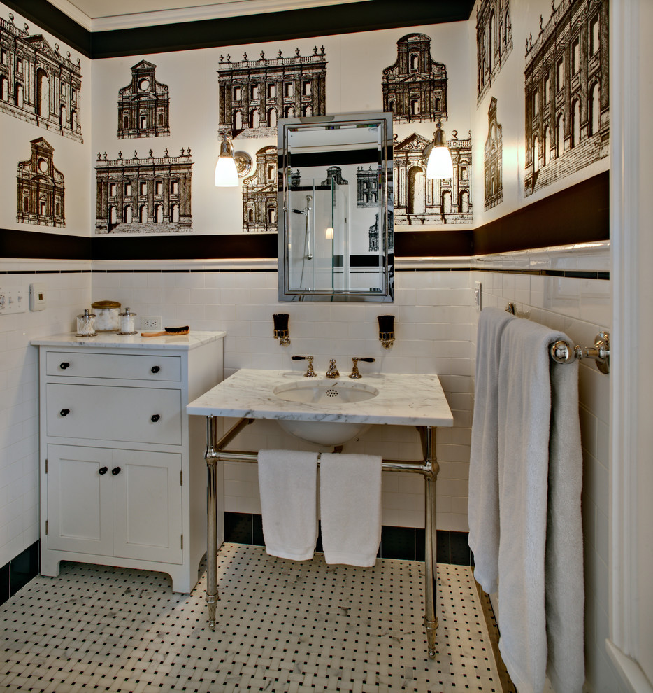 Beautiful  Traditional 1920s Bathroom Image Inspiration in Bathroom